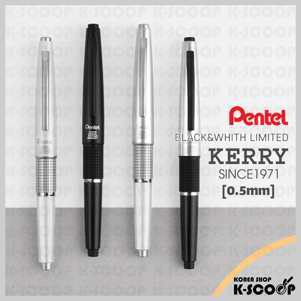 ดินสอกด Pentel Kerry 0.5mm Black & White Limited Edition Premium Cap