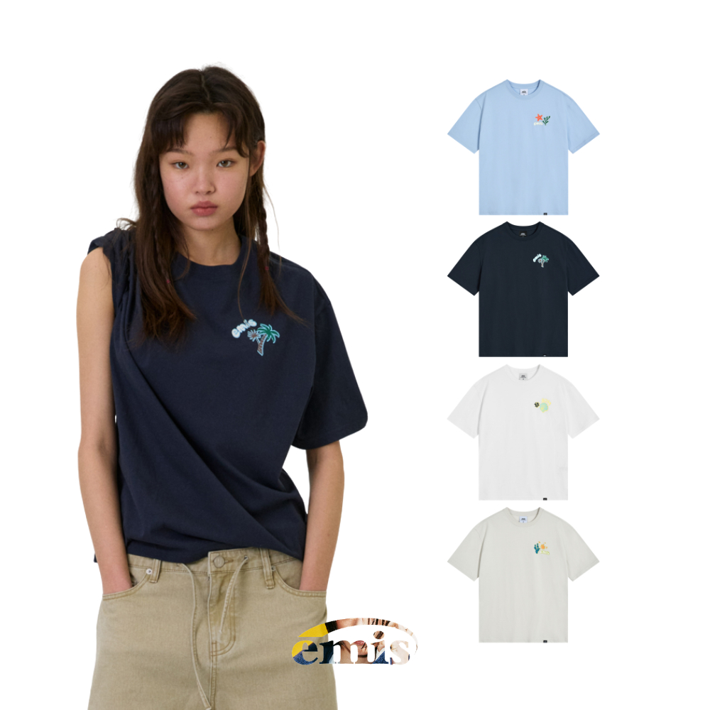 🇰🇷 EMIS แบรนด์เกาหลี EMIS ส่งตรงจากเกาหลี เสื้อยืดแขนสั้น Karina aespa Same Style Han So-hee Same St