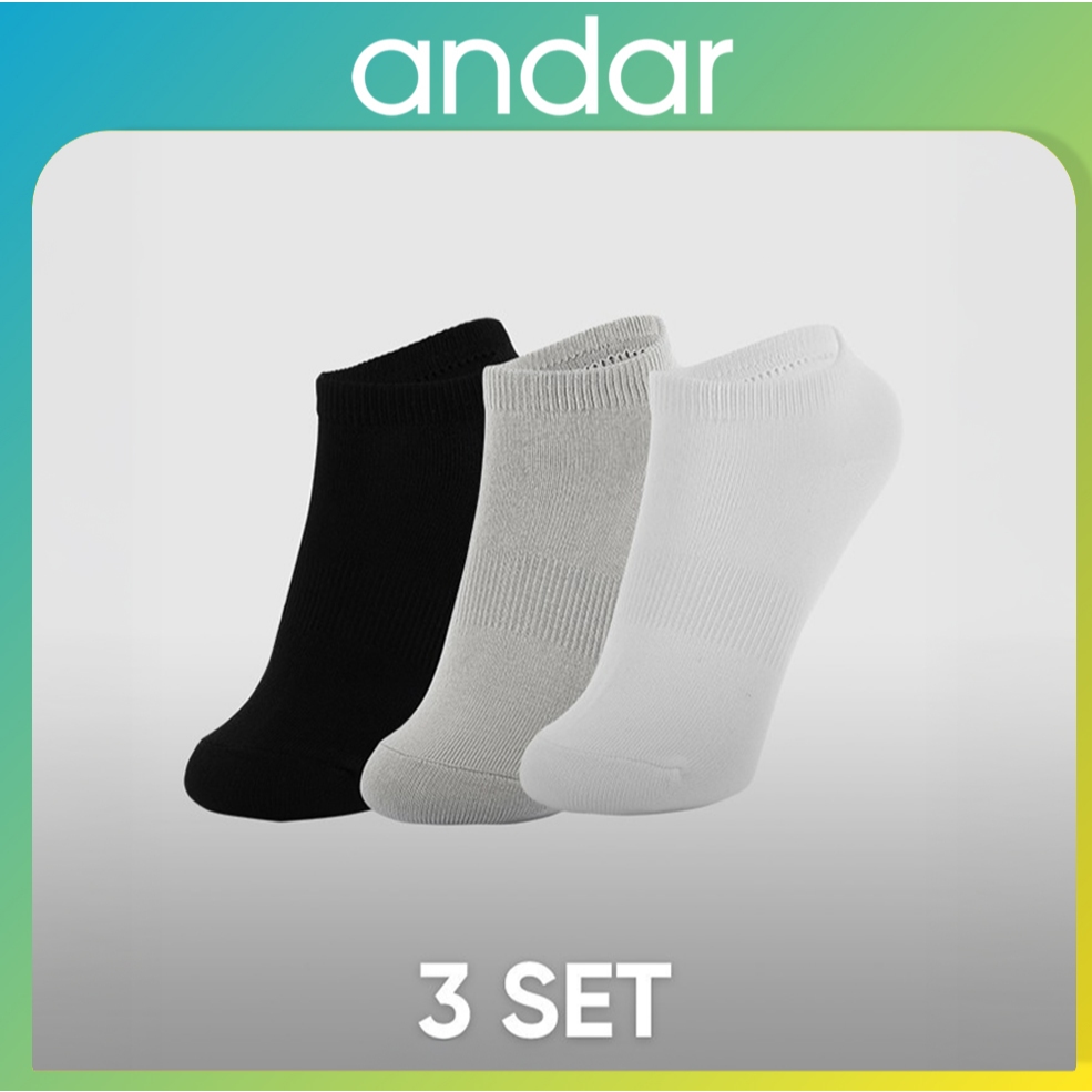 [ANDAR] Palette Sneaker Socks (3 คู่ / 1 ชุด)