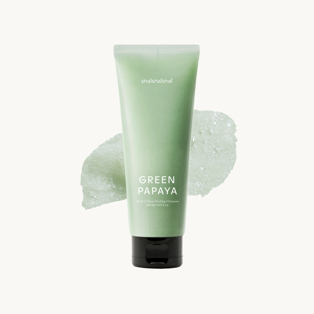 Shaishai Green Papaya Body & Face Peeling Cleanser 150ml AHA BHA Pore Care
