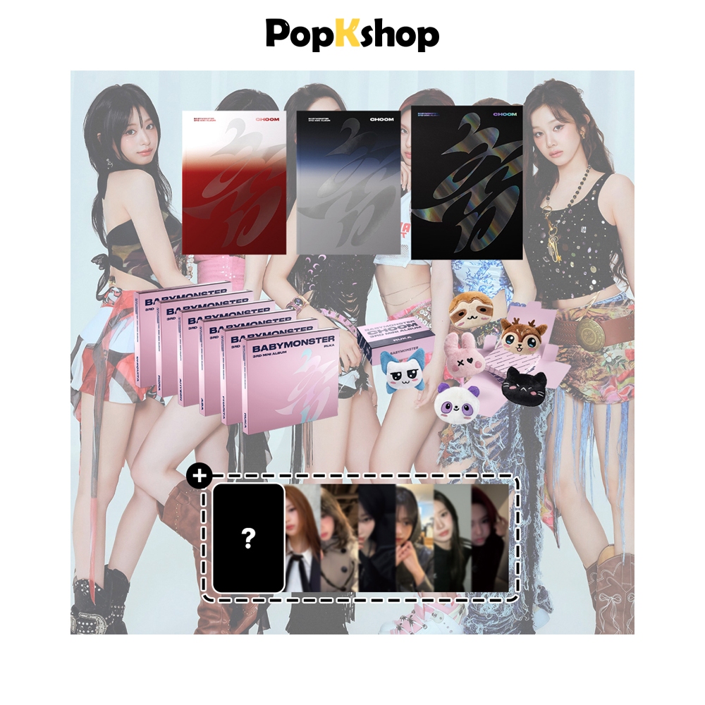 [ของแถม] BABYMONSTER 3rd Mini Album [ CHOOM ] PHOTOBOOK / JEWEL / Plush Keyring Ver