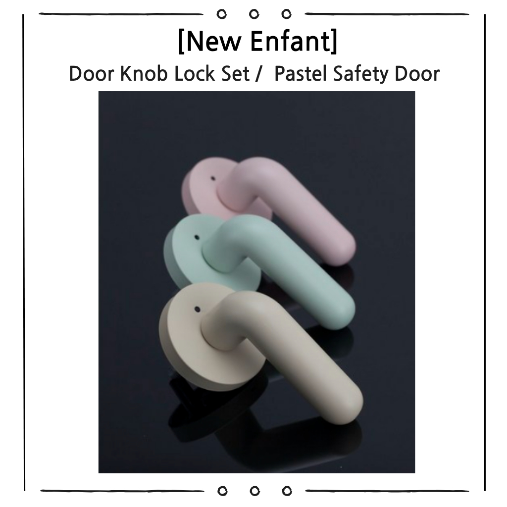 New Enfant Mini Door Handle Cover | ตัวป้องกันลูกบิดประตูนิรภัยสีพาสเทล | เด็กน่ารัก-ปลอดภัยจับสําหรับห้องเด็กเนอสเซอรี่โรงเรียนอนุบาล | ประตูภายใน | ผลิตในเกาหลี