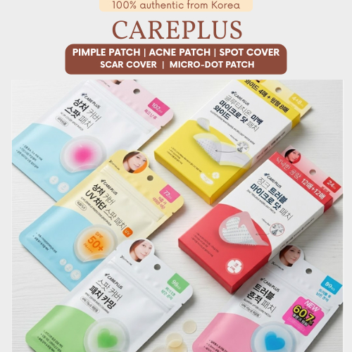 CAREPLUS Pimple Patch / แผ่นแปะสิว / ฝาครอบเฉพาะจุด / ฝาครอบรอยแผลเป็น / ป้องกันรังสียูวี / แพทช์ไมโ