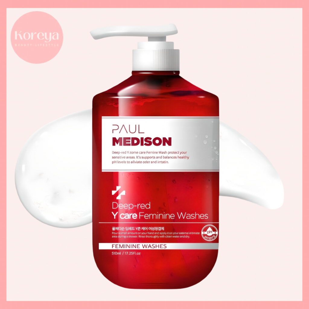 Paul Medison Deep-Red Y-Care Feminine Wash 510ml - pH Balanced & Refreshing Intimate Care