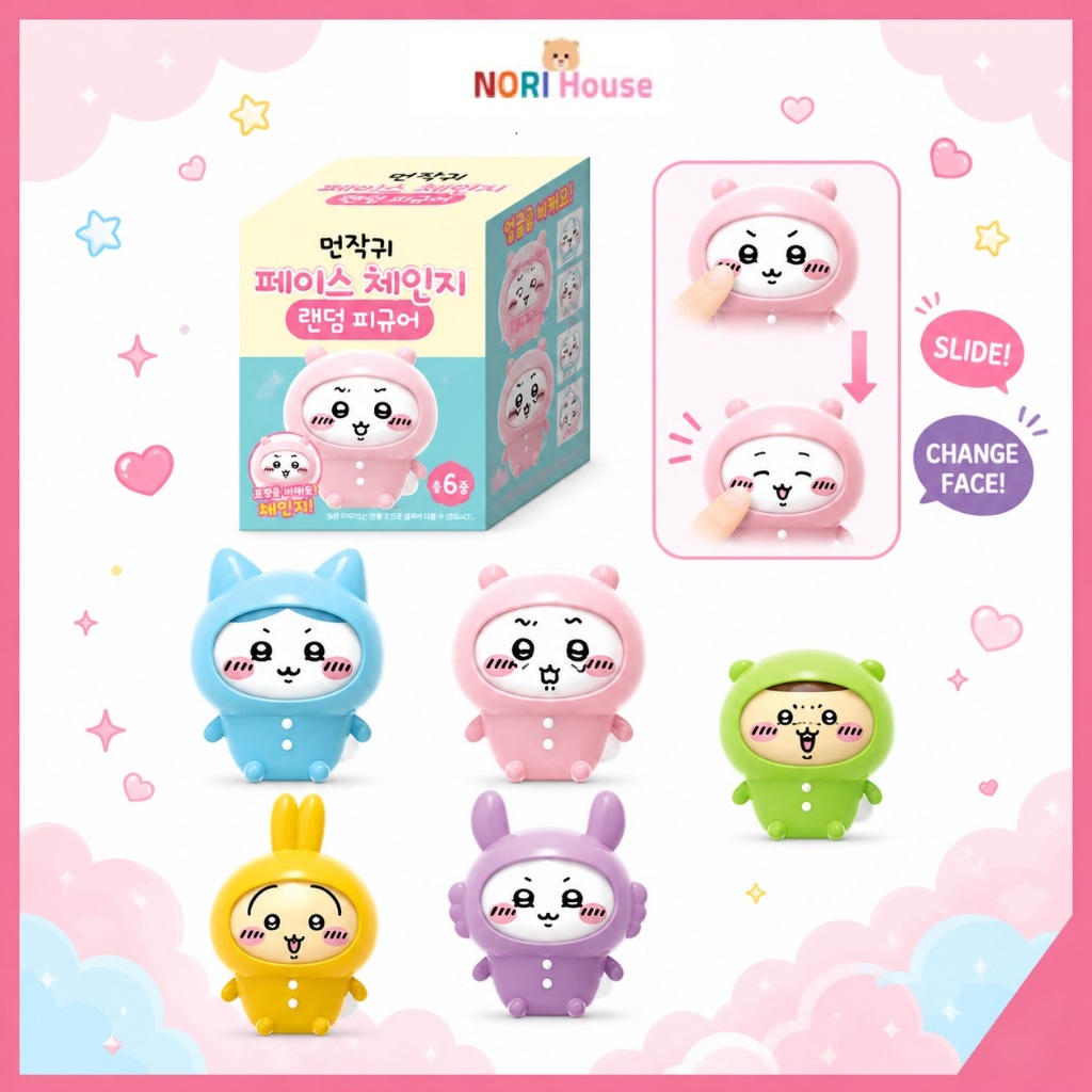 Chikawa Face Change Figure รูปมินิน่ารัก Hachiware Usagi Momonga Kurimaanju เกาหลีแท้