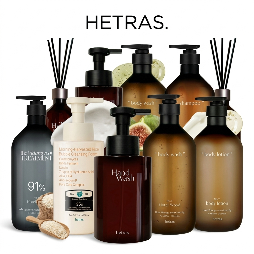 (พร้อมสต็อก) HETRAS Hotel Scent Body Wash ขนาดใหญ่ 1.013L