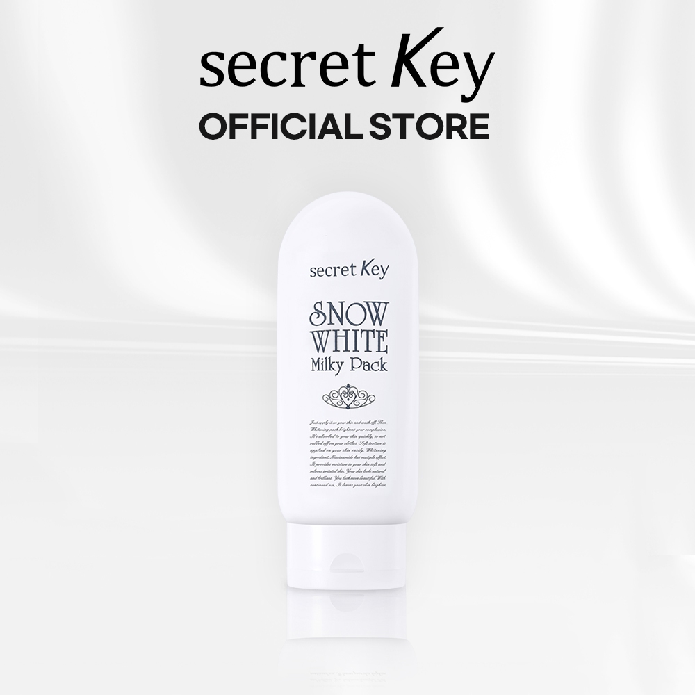 [SECRETKEY OFFICIAL] Snow White Milky Pack 200g, Brightening Wash-Off Pack for Face & Body, Niacinamide, Moisturizing and Glow Care