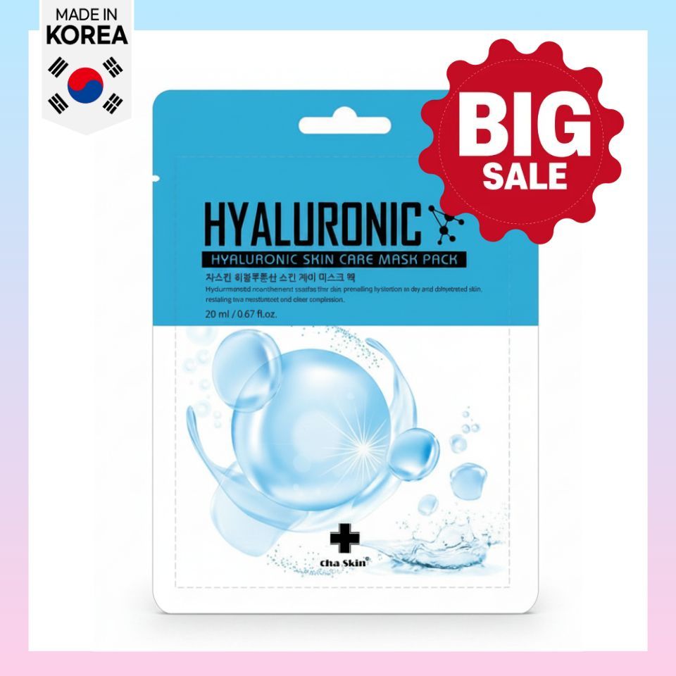[Hot Item] Ain Hyaluronic Acid Skincare Mask Pack 20ml, Hydrating Sheet Mask for Dry Skin
