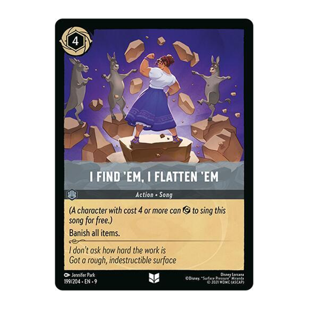 การ์ด Disney Loracana TCG - I Find Em, I Flatten em (199/204) (ชุดที่ 9: Fabled)