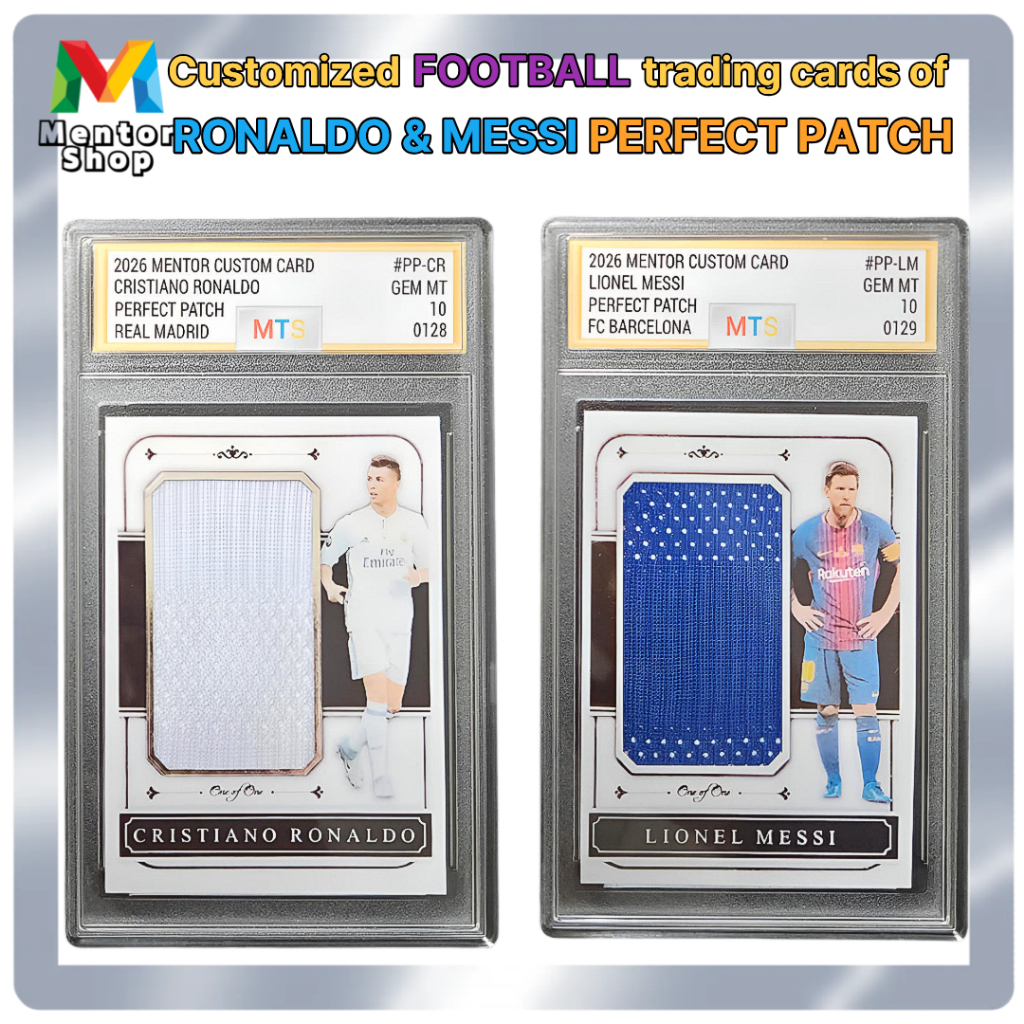 [ร้านเมนเตอร์] ✨ Ronaldo Messi Perfect Patch Dual Collection Card ตํานานฟุตบอลสองตัวของตัวเองในชุดสะ