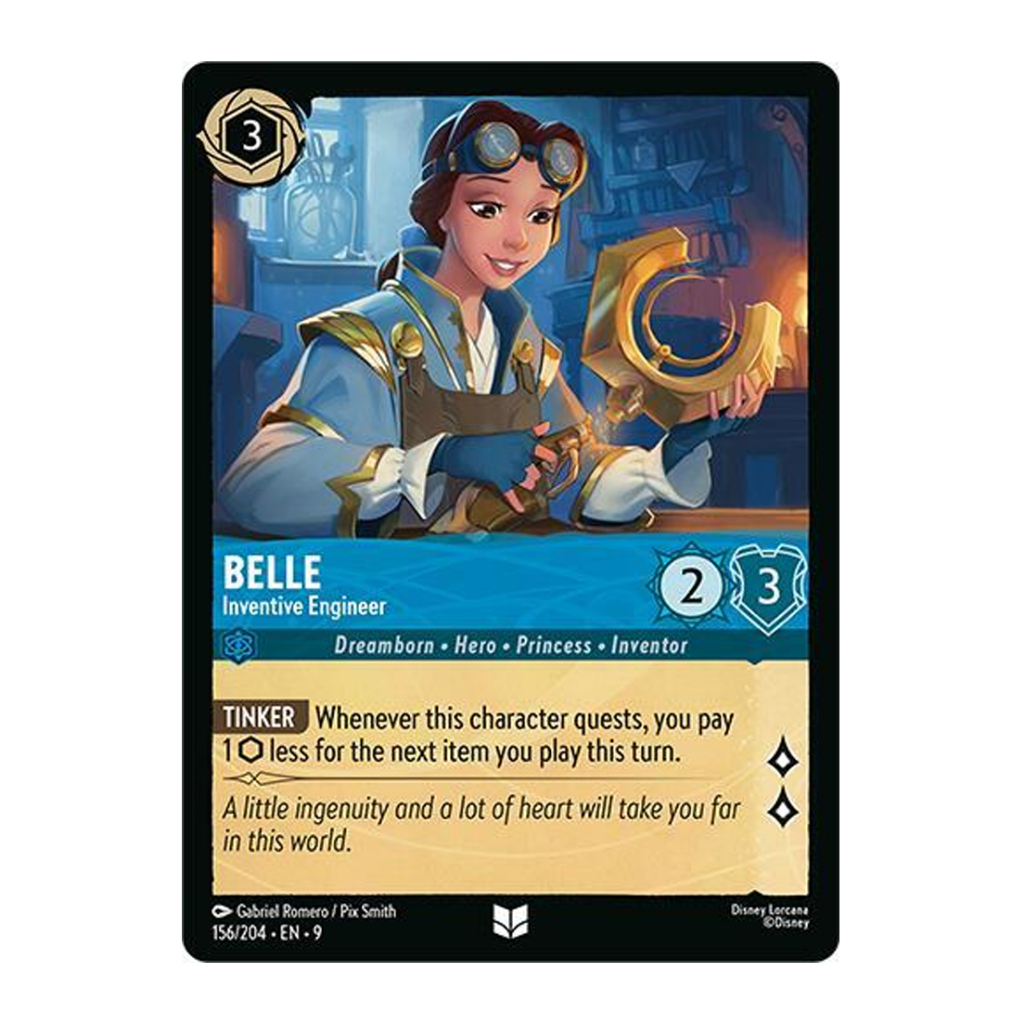 การ์ด Disney Lorcana TCG - Belle - Inventive Engineer (156/204) (ชุดที่ 9: Fabled)