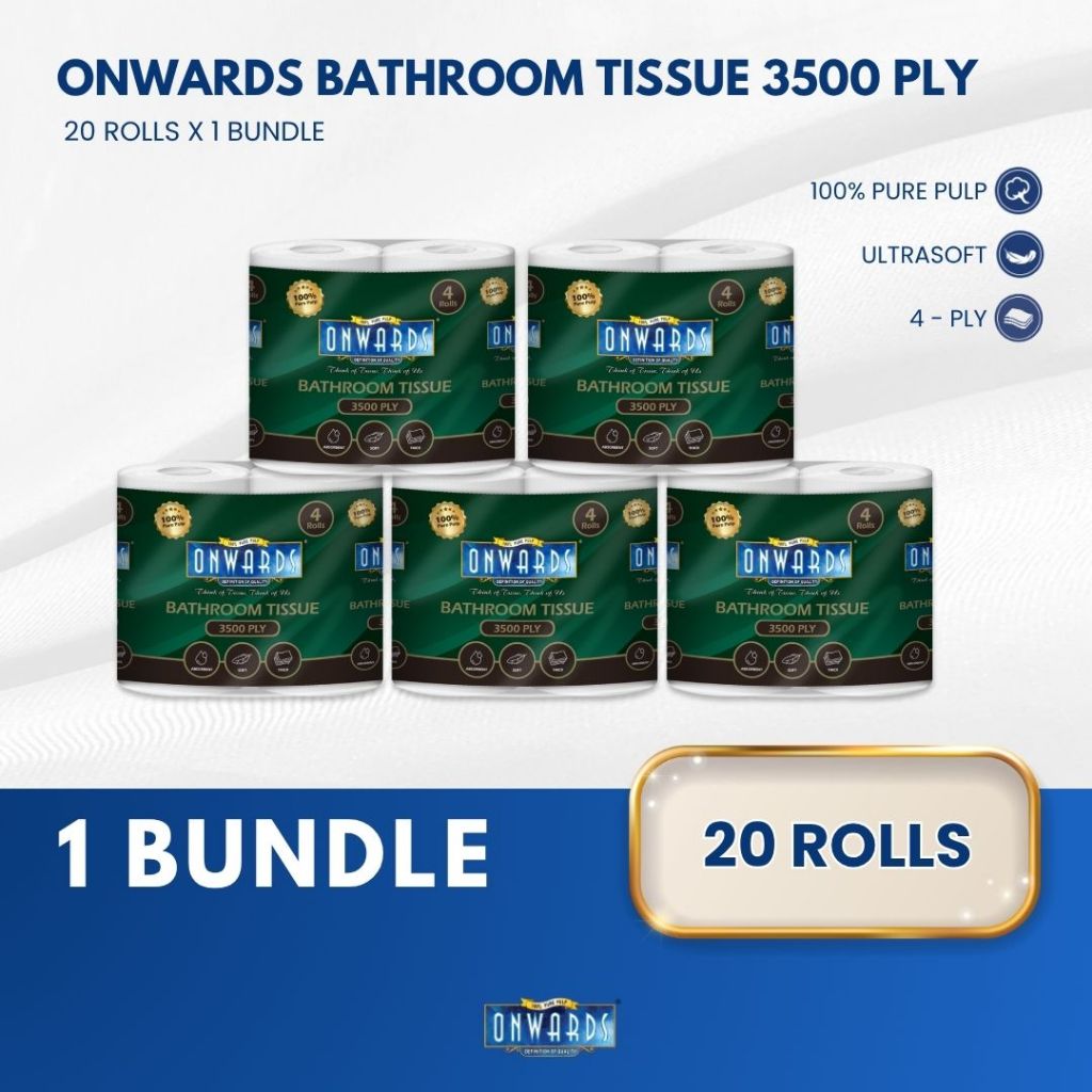 [20 ม้วน] ทิชชู่ห้องน้ํา Onwards 4ply 3500ply *สินค้าใหม่*