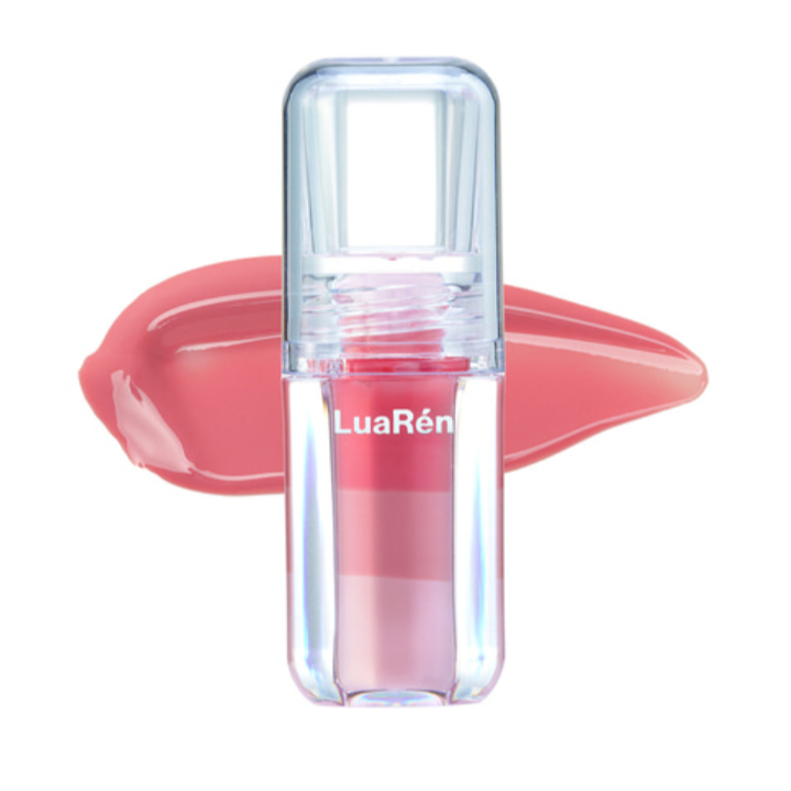 LuaRén Tinted Ombre Glow Lip & Cheek 3 ชั้น Gloss Tint 8 สีเกาหลี Lip Tint Glossy Lip Balm Blush