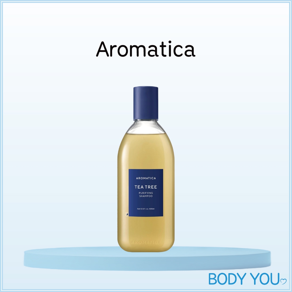 [AROMATICA] แชมพูทีทรีเพียวริฟายอิ้ง 400มล. (ชุด / เดี่ยว / รีฟิล) | Oil & Sebum Control / Scalp Scaling / BHA Exfoliating / สูตรมังสวิรัติ [ KR Direct ของแท้ 100%]