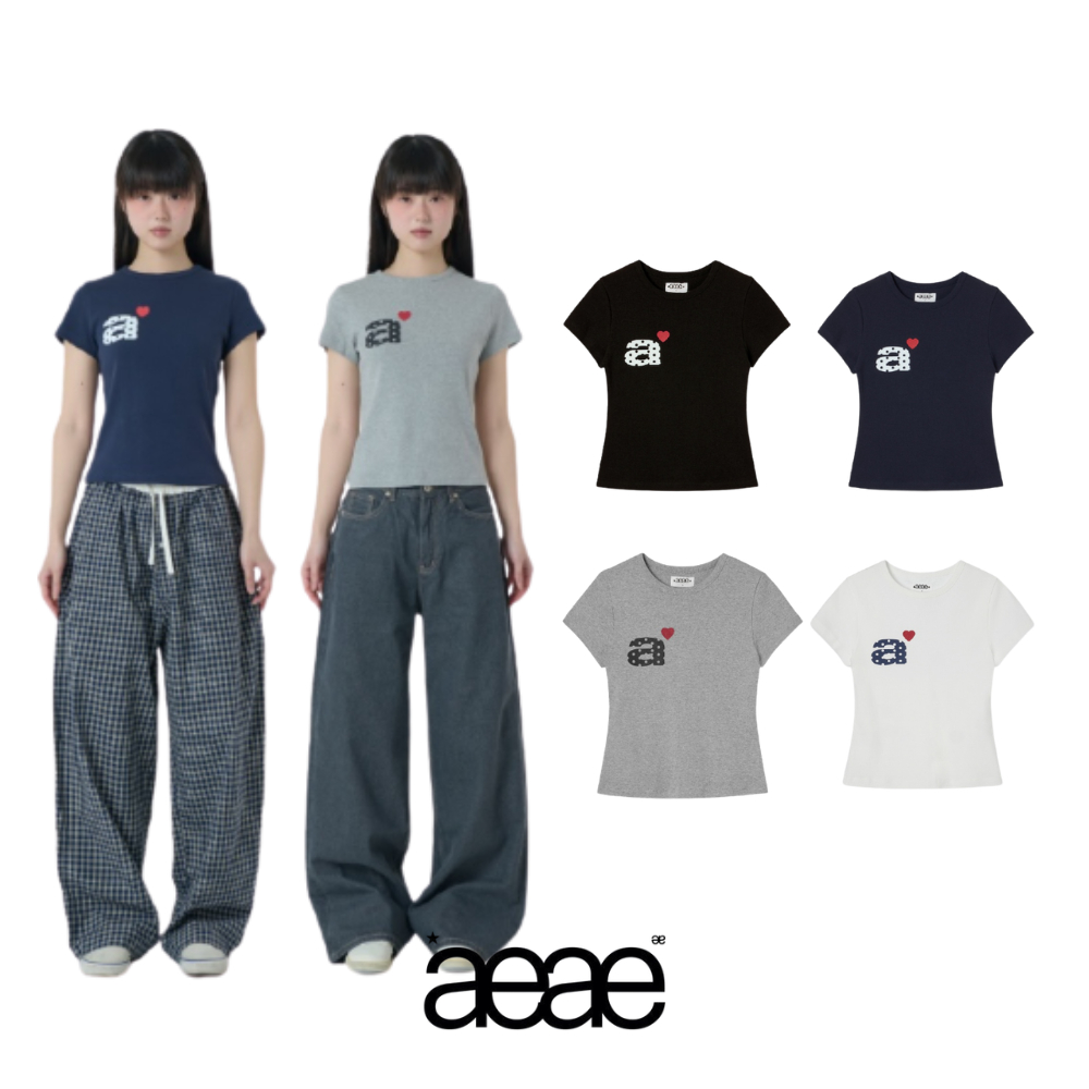 AEAE AEAE Hannam-dong ส่งตรงจากเกาหลี เสื้อยืดแขนสั้น ไอดอลเกาหลีใส่ ดาราเกาหลีนิยม K-Star Same Styl