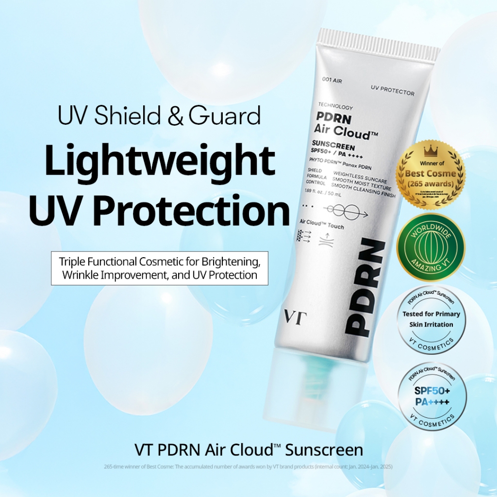 VT واقي شمس PDRN Air Cloud ‏SPF50+ ‏50 مل — صورة 2