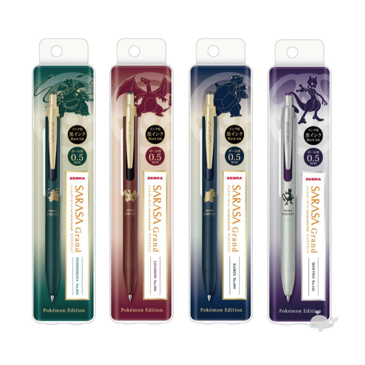 Zebra Sarasa Grand Gel Ink Pen 0.5mm Pokemon Edition (หมึกสีดํา)