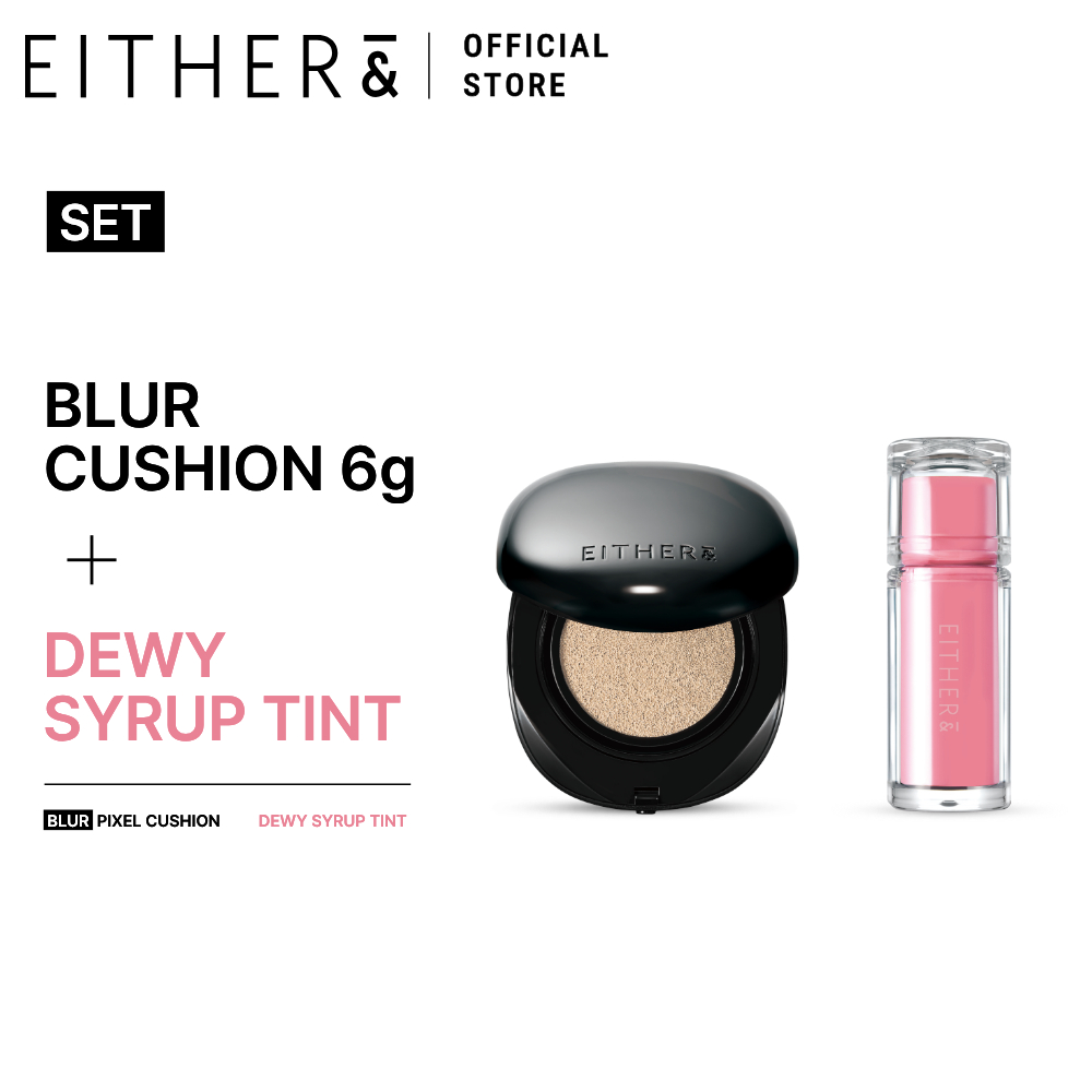 EITHER& Pixel Mini Cushion 6g + Dewy Syrup Tint SET