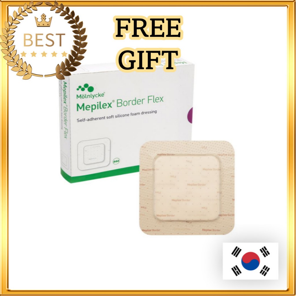 [Mepilex] Border Flex 7.5x7.5cm / 10x10cm / 15x15cm 5pcs / Ready Stock / Shipping From Korea