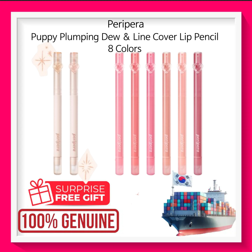 [Peripera] Puppy Plumping Dew & Line Cover Lip Pencil 8 สี