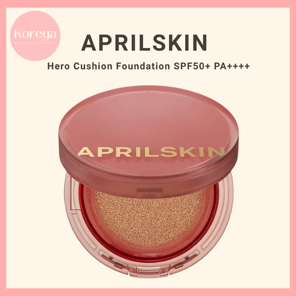 APRILSKIN Hero Cushion Foundation (ชุดหลัก + รีฟิล) SPF50+ PA++++ | สกินแคร์เกาหลี