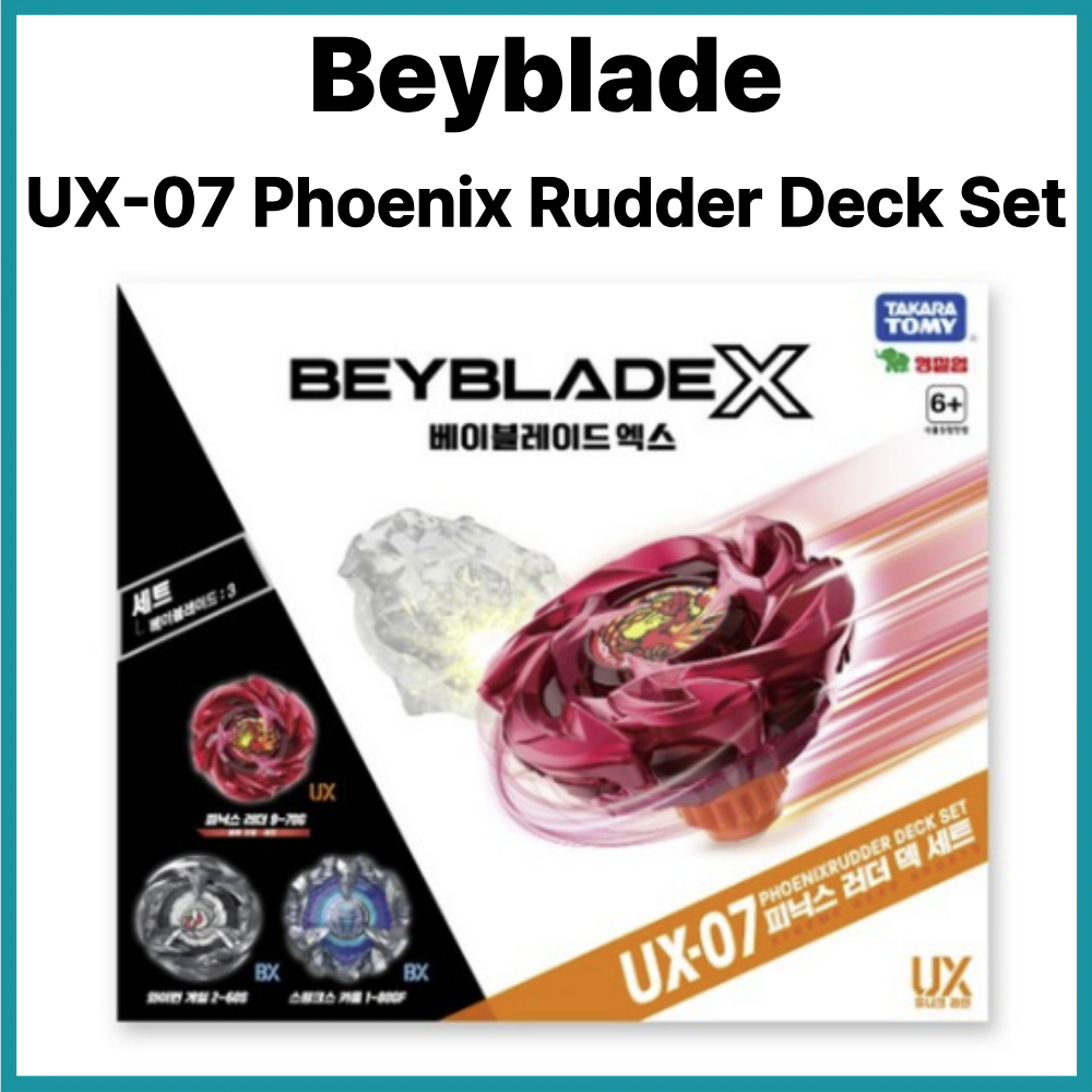 TAKARA TOMY Beyblade X UX-07 Phoenix Rudder Deck Set
