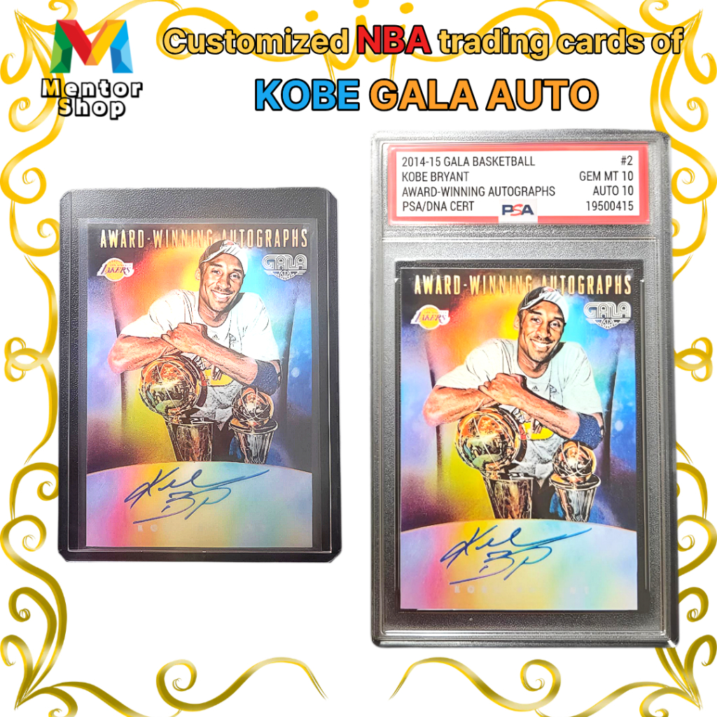 [ร้านเมนเตอร์] ✨Kobe Bryant การ์ด NBA Auto Card Custom Facsimile ลายเซ็น PSA สไตล์ Graded การ์ด Lake