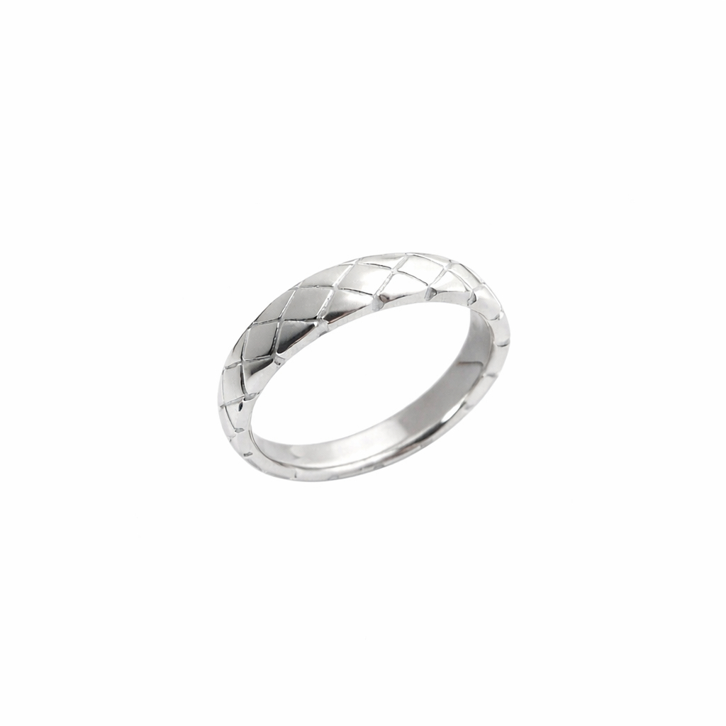 [KOREA] TOCCO_Textured แหวนเงินลายกากบาท