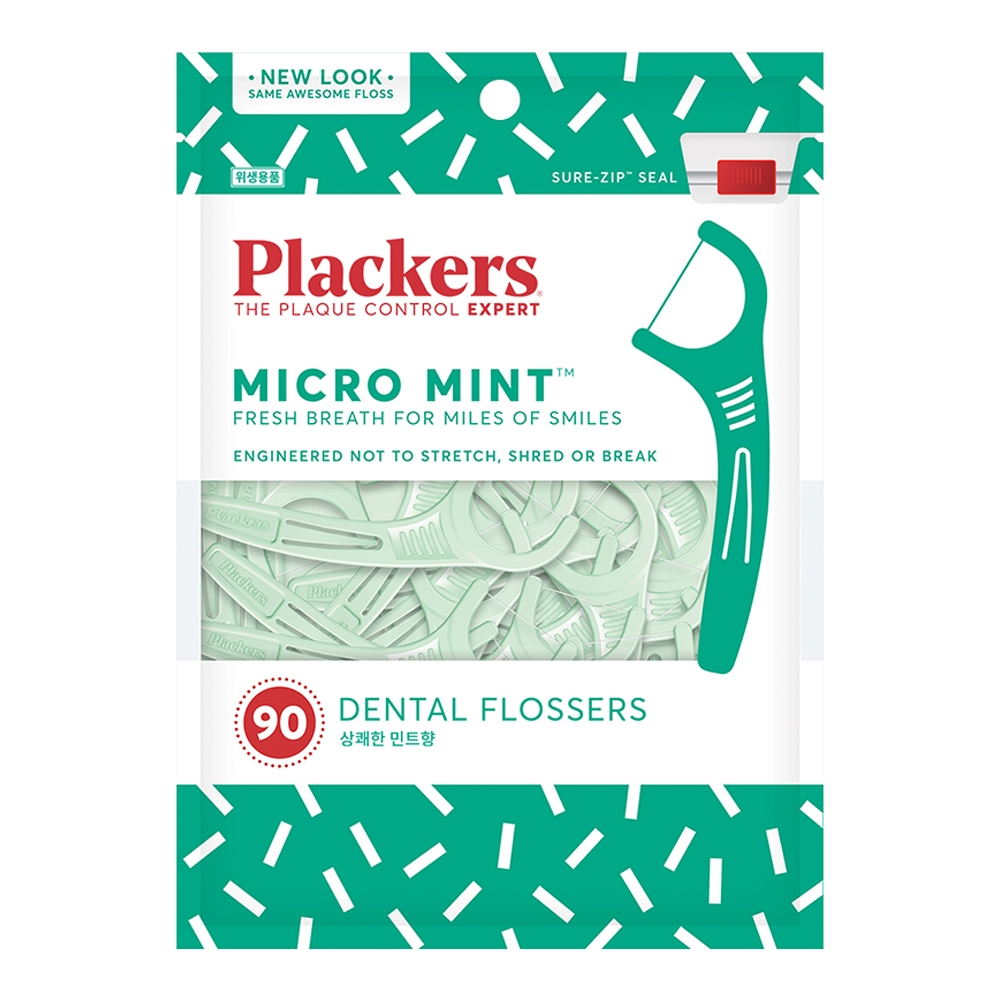 Plackers ไหมขัดฟันไมโครมิ้นต์
