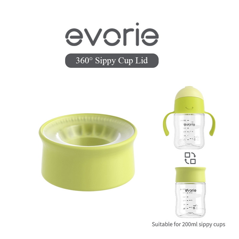 Evorie 360 Trainer Sippy Lid,ถ้วยจิบดื่มเด็กวัยหัดเดินเหมาะสําหรับถ้วยหัดดื่ม 200 มล.