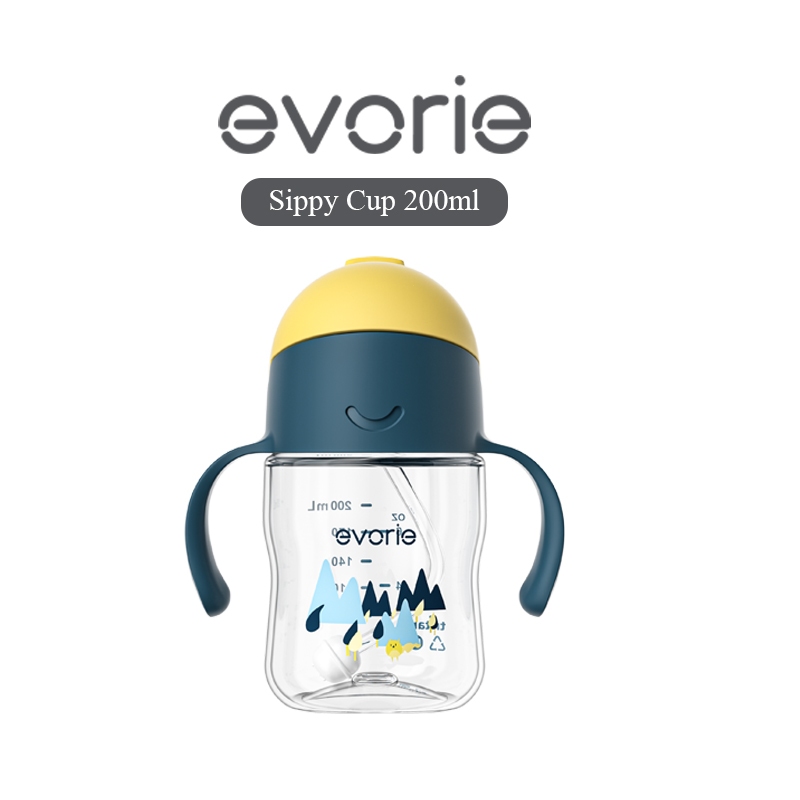 Evorie Tritan Weighted Straw Sippy Cup สําหรับทารกและเด็กเล็ก 6 เดือน +, 200mL BumbleBee Ezpz สําหรั