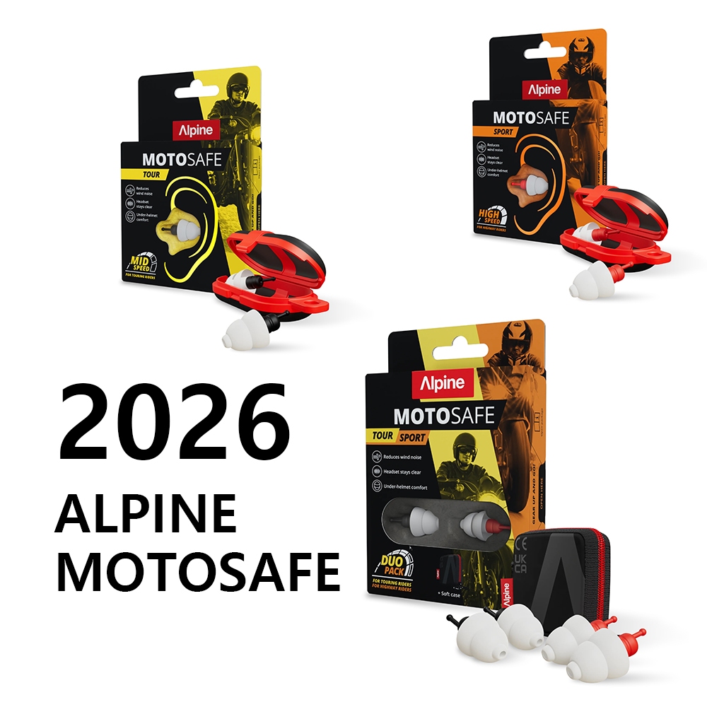 [2026 ใหม่] Alpine Motosafe Motocycle Bike ปลั๊กอุดหูลดเสียงรบกวนลม MOTOGP ป้องกันการได้ยิน