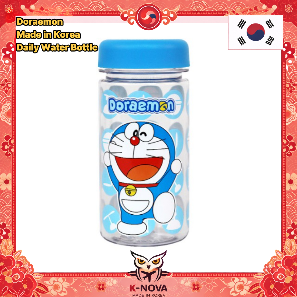 Doraemon Korea Daily Water Bottle 350ml Kids Straw Bottle Wide Mouth BPA Free Made in Korea