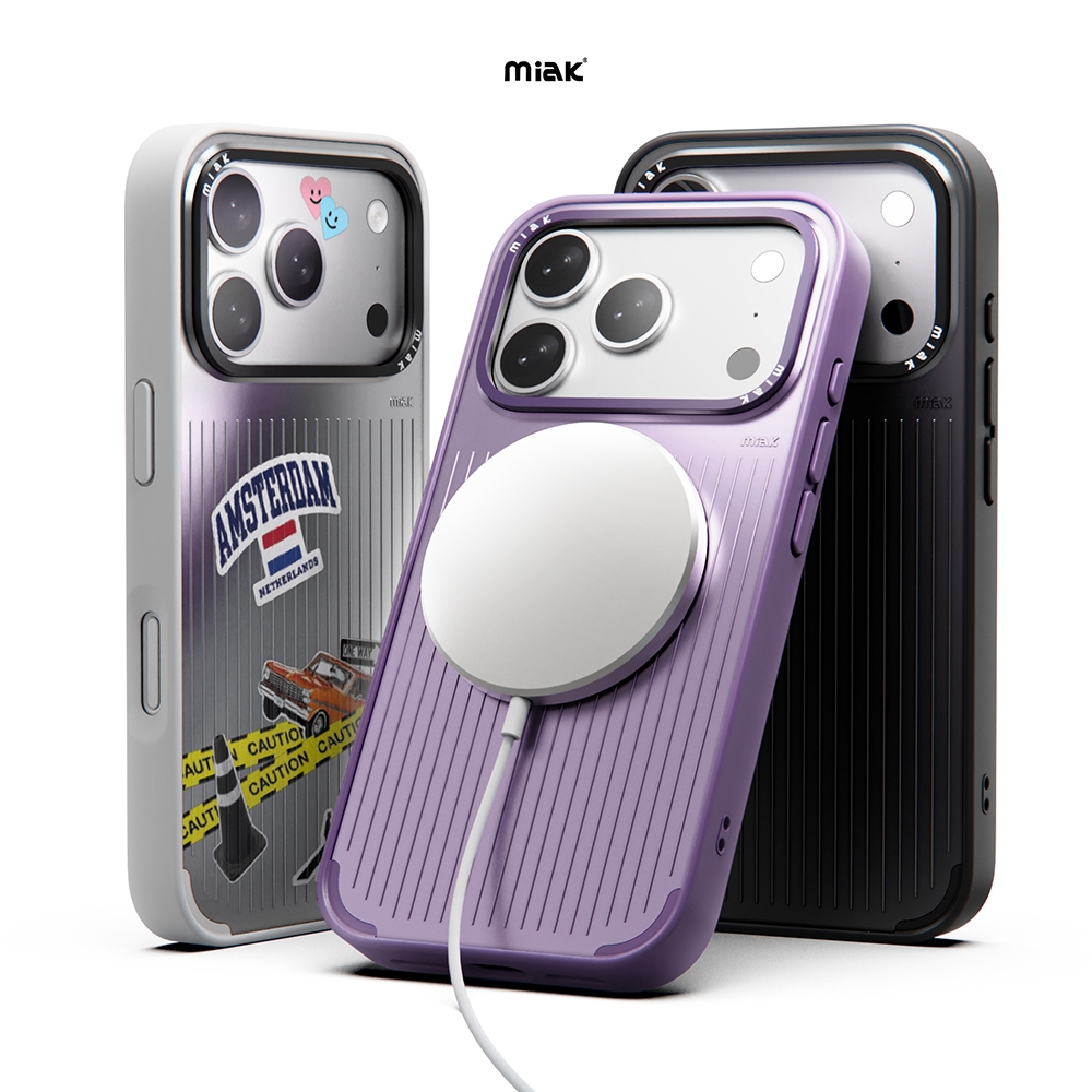 เคสแม่เหล็ก Miak MOOD สำหรับ iPhone 17 Pro Max / 17 Pro / 17 / 17 Air | เคสป้องกันน้ำหนักเบา พร้อมสติกเกอร์ 2 ชิ้น