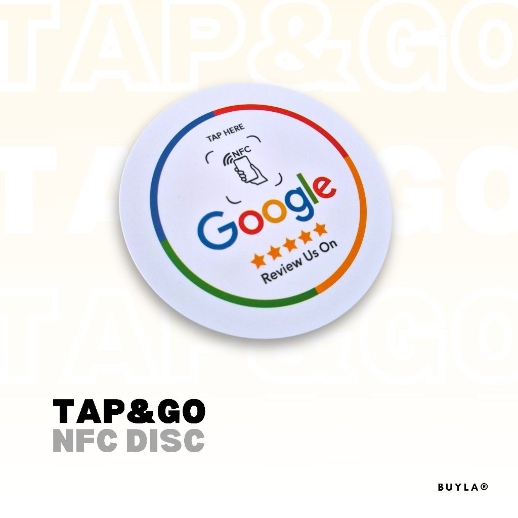 [ Buyla ] Tap&Go NFC Disc สําหรับ Google Business Review