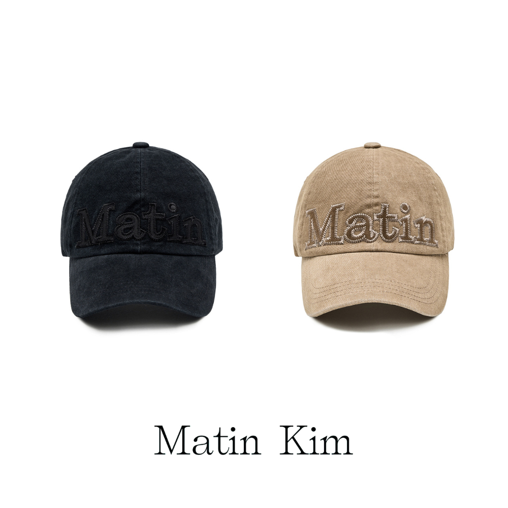 MATINKIM แบรนด์เกาหลี MATIN KIM ส่งตรงจากเกาหลี Matin Applique Stitch Ball Cap Logo NewJeans Minji S