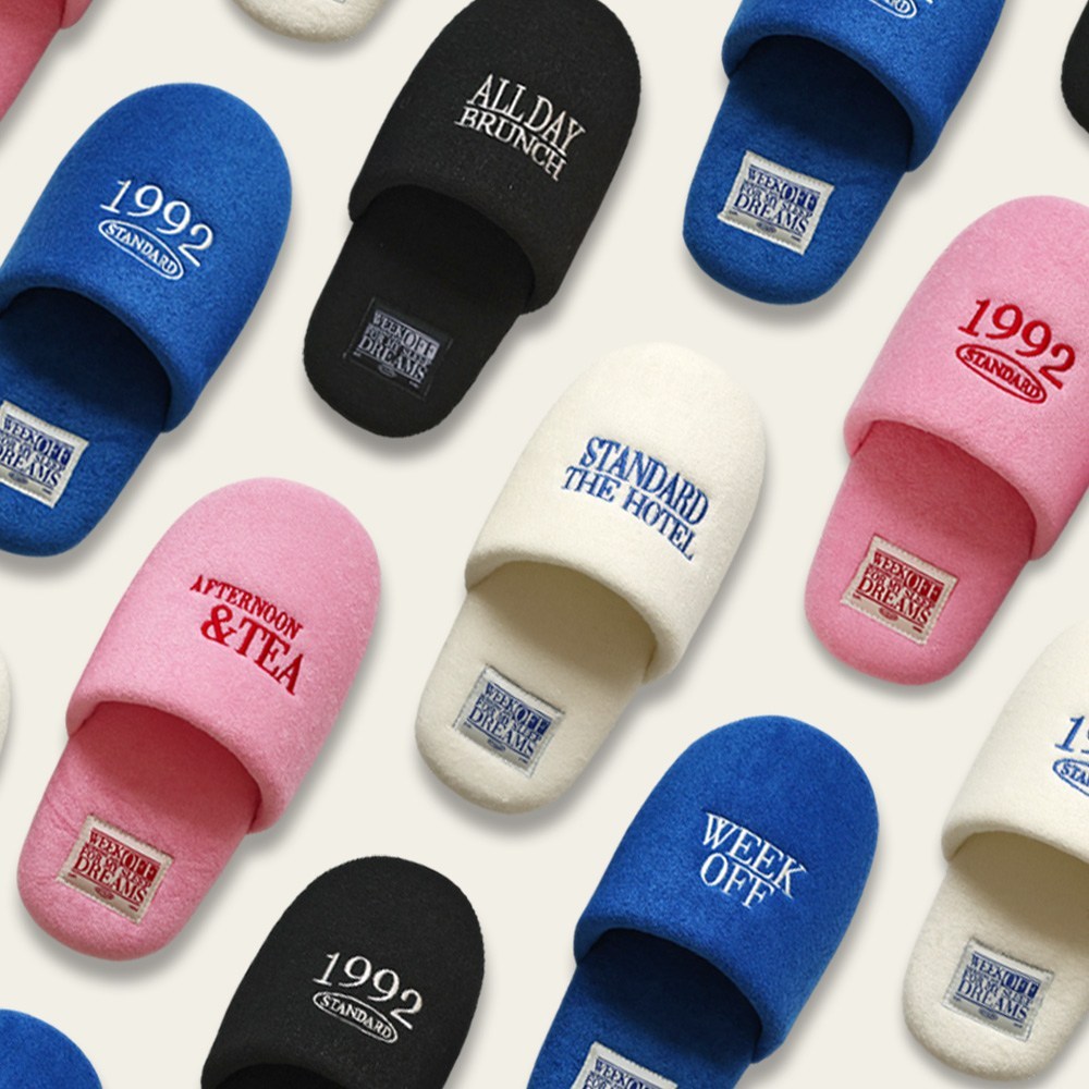 OSELPIC Hotel Suite Terry Room Slippers (M) - Noise-Reduction Cushioned Indoor House Shoes (220-250m