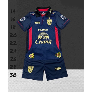 ชุดบอลชุดกีฬาเด็กเสื้อพร้อมกางเกงผ้านิ่มเย็นใส่สบายขนาดไซร้เด็ก1ขวบถึง13ขวบ
