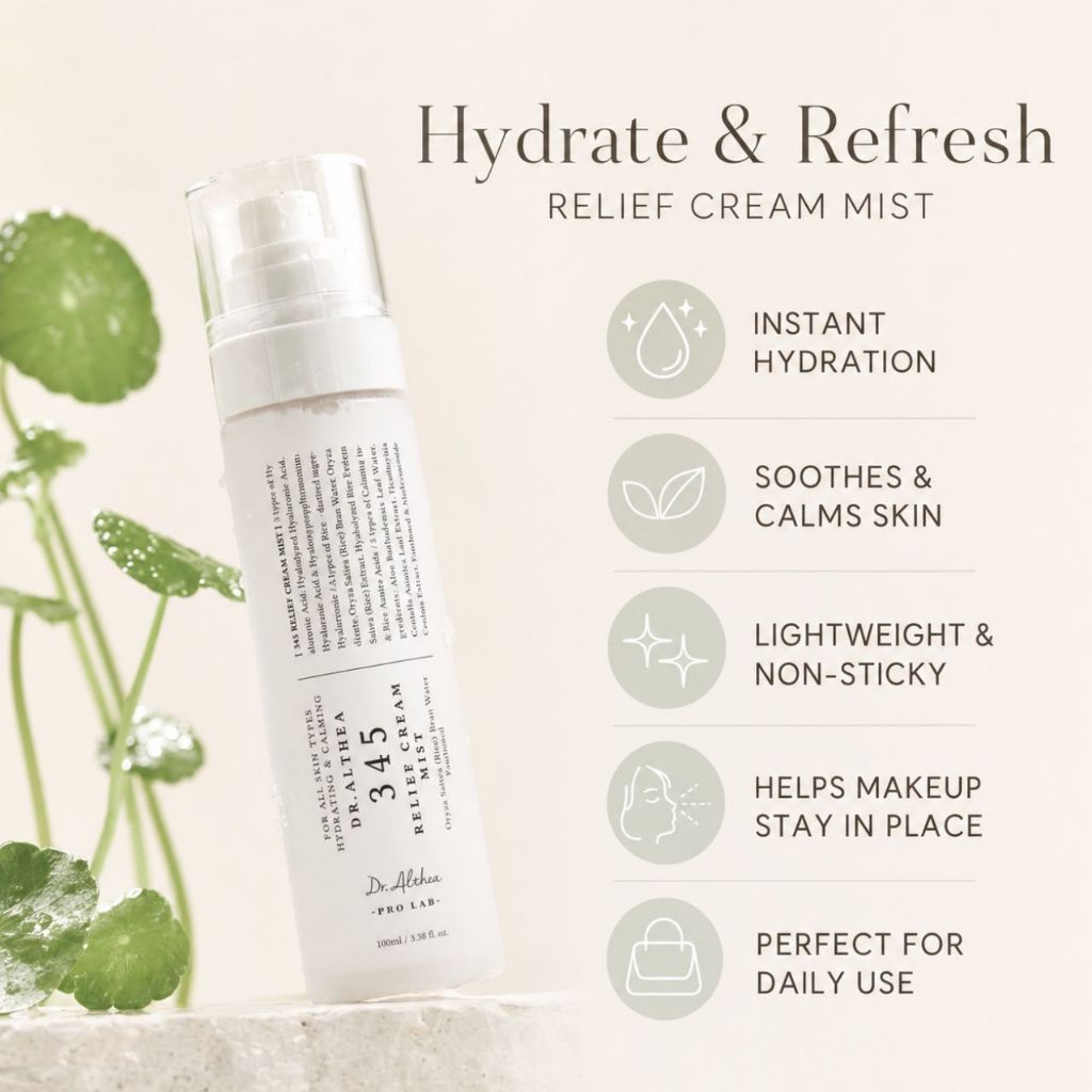 [Dr.Althea] 345 Relief Cream Mist, Hydrating & Soothing Face Mist (60ml)