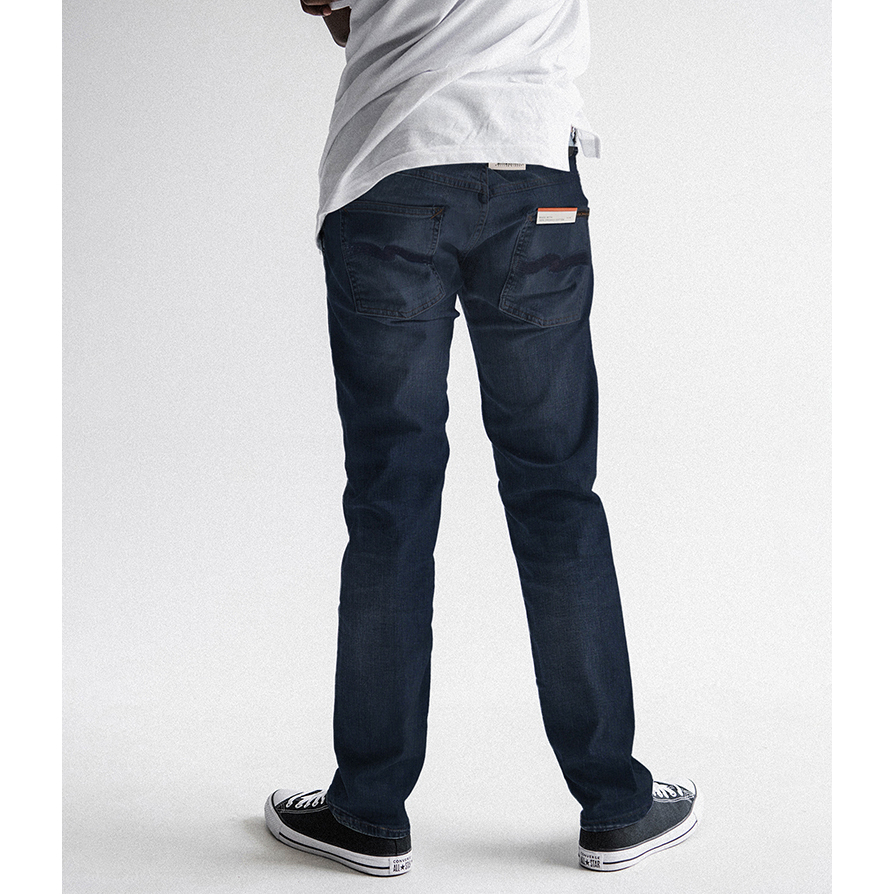 [Nudie Jeans] Thin Finn Black Weft Indigo Denim Pants Jeans (112918)