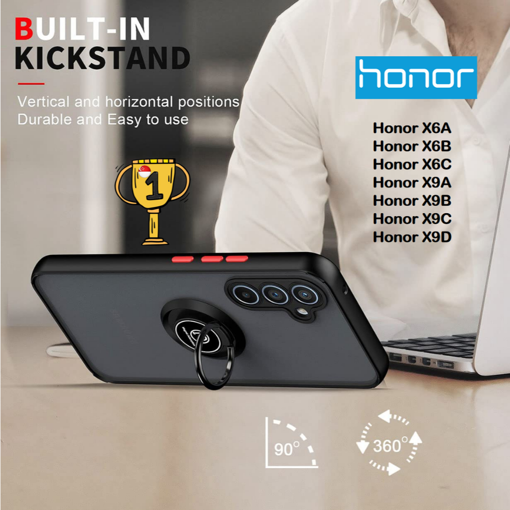 [Frosted Matte Ring] Honor X9D Honor X9C X9B X9A X8B Case Casing Cover Phone Protector