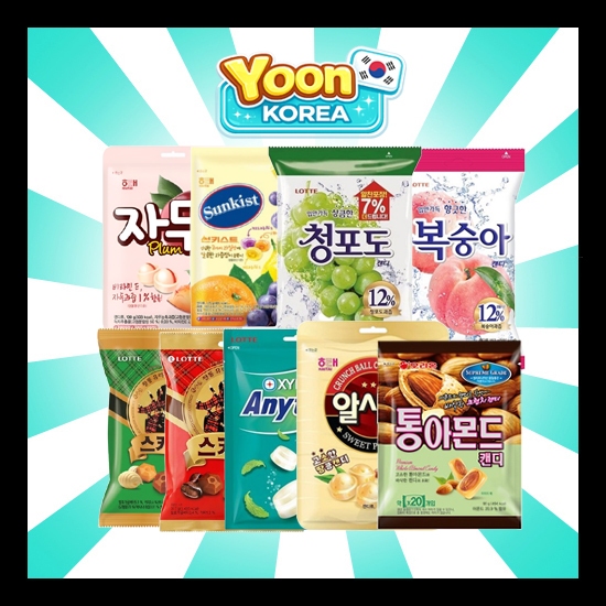 LOTTE K-Food Grape Peach Scotch Candy Collection 153g