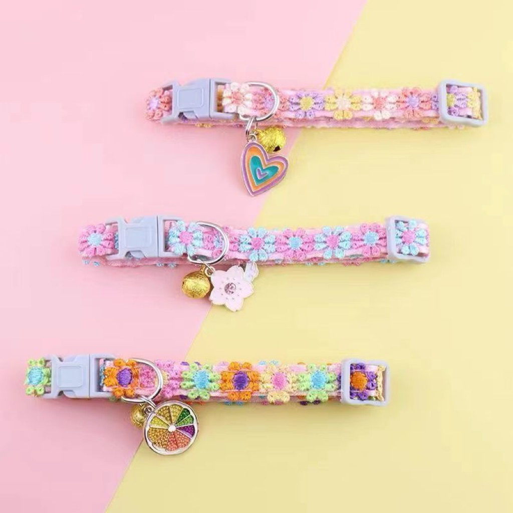 PET CROCHET HANDMADE PET COLLAR PUPPY COLLAR CATS COLLAR DOG COLLAR NECK ACCESSORIES RABBIT NECK BEL