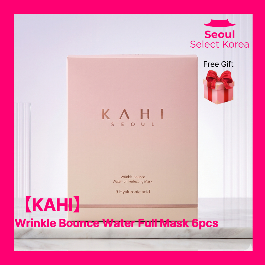 KAHI Wrinkle Bounce Water Full Mask 6 ชิ้น Hydrating Firming Care Sheet Mask