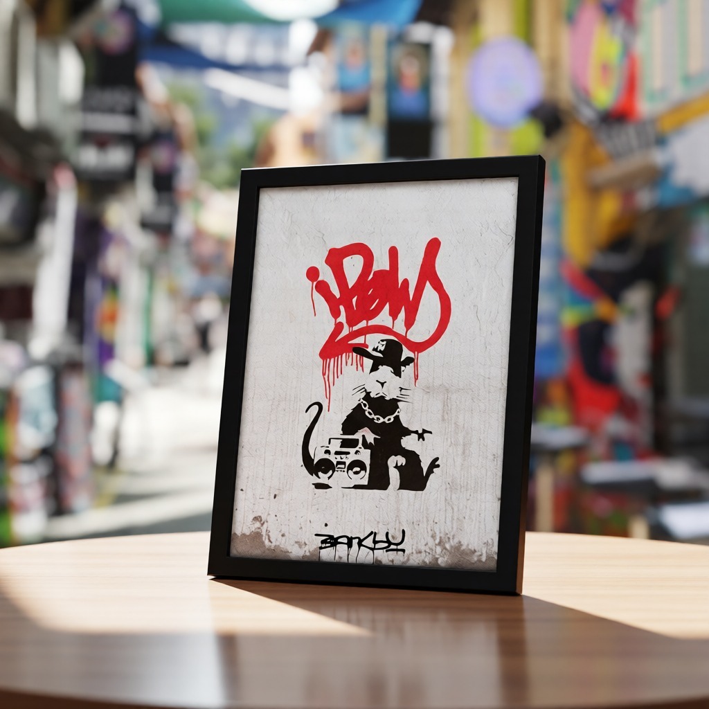 Banksy (Gangsta Rat - New York) Artprint Mini Poster Wall Decorative