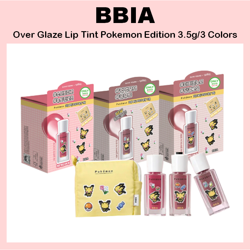 [โปเกมอน] BBIA Over Glaze Lip Tint Pokemon Edition 3.5g/3 สี