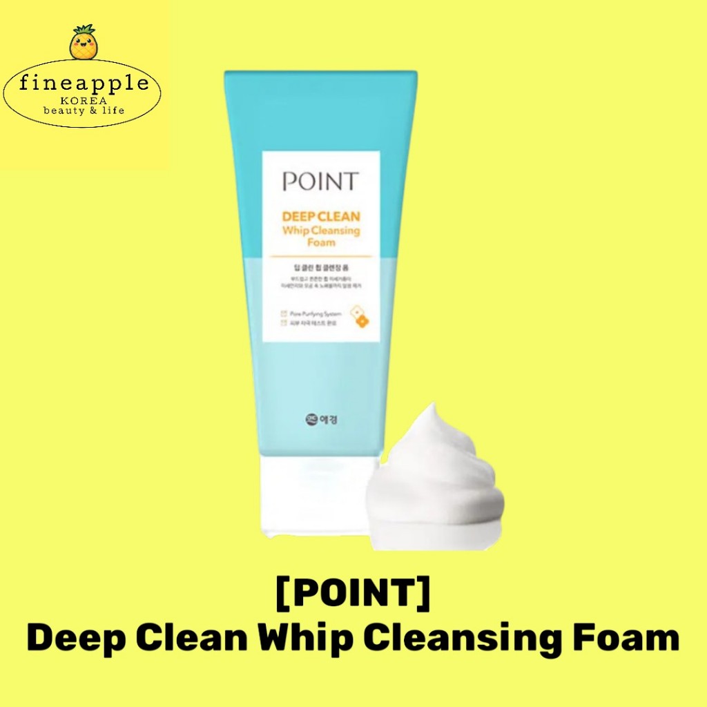 [daiso] โฟมล้างหน้า Point Deep Clean Whip 100g, 1 ชิ้น / โฟมล้างหน้าเกาหลี / สูตร Deep Clean โดย fin