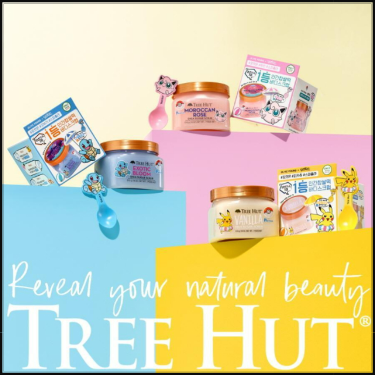 [Tree Hut] Shea Sugar Scrub 510g Olive Young May Pick Pokemon Limited Edition Body Exfoliating Scrub