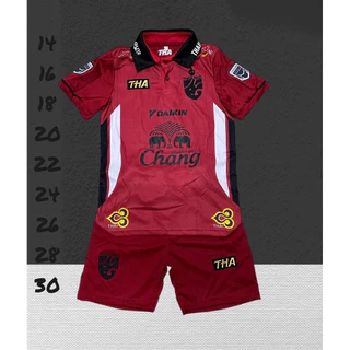 ชุดบอลชุดกีฬาเด็กเสื้อพร้อมกางเกงผ้านิ่มเย็นใส่สบายขนาดไซร้เด็ก1ขวบถึง13ขวบ