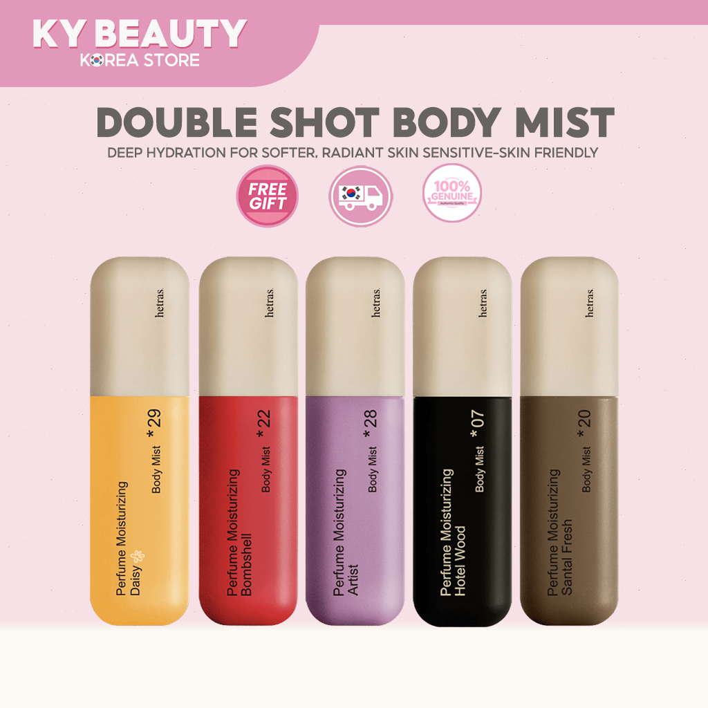 Hetras Double Shot Perfume Body Mist 120ml เกาหลีสเปรย์บํารุงผิวกายกลิ่นหอมติดทนนาน